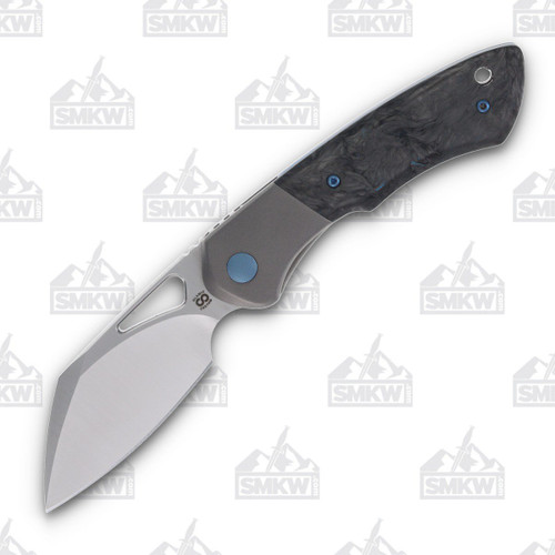 Olamic Whippersnapper BL Folding Knife Light Blast Blue Fat Carbon Sheepsfoot