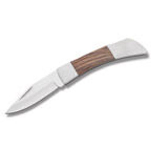 Small Wood Lockback Folding Knife