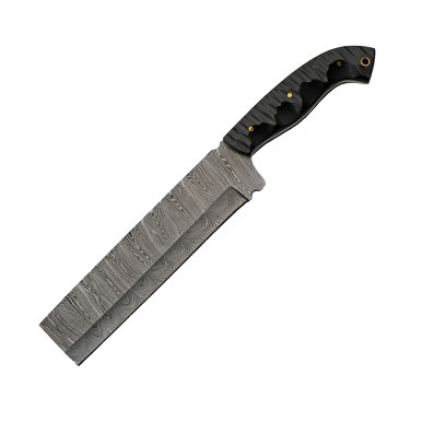 Damascus Black Micarta Chopper Machete