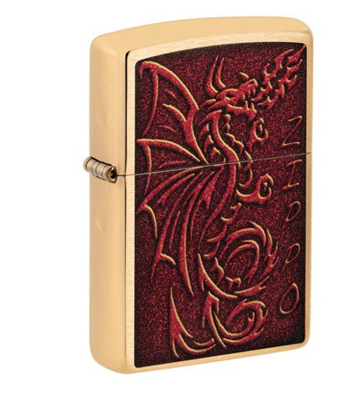 Zippo Medieval Mythological Brushed Brass Lighter