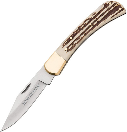 Winchester Synthetic Stag Lockback Folding Knife