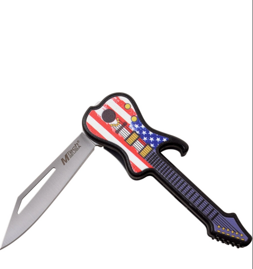 MTech Rockin' Roll Folding Knife 2.50" 3Cr13 Satin Clip Point