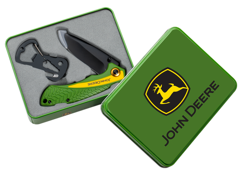 Tec-X John Deere Yellow and Green Folding Knife and Multi-Tool Set