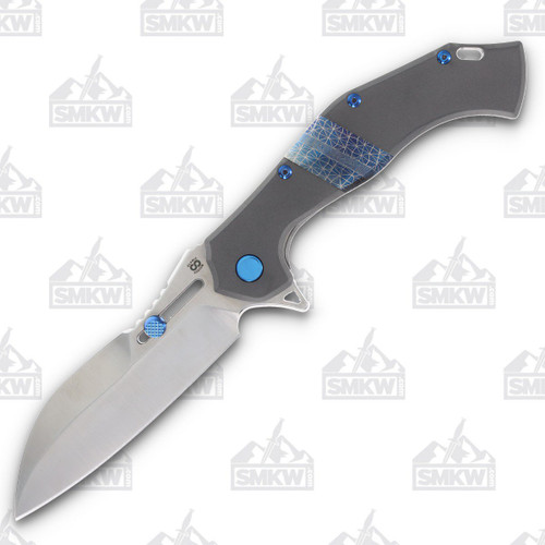 Olamic Soloist Scout Folding Knife 206-S Dark Blast Eggerling Damascus