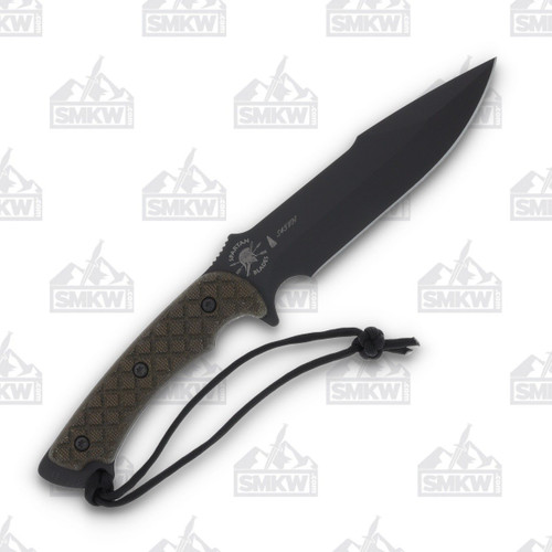 Spartan Blades Horkos Fixed Blade Knife Black S45VN Green Micarta