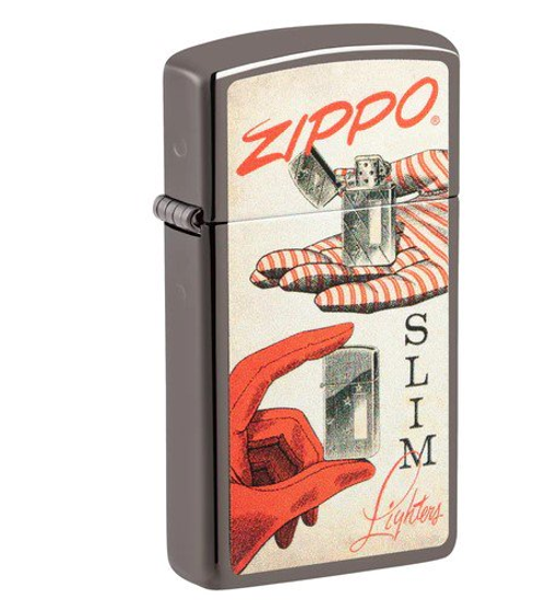 Zippo Retro Black Ice Slim Lighter
