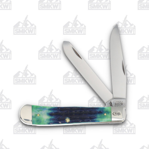 Case Deep Canyon Green Jigged Bone Trapper Folding Knife