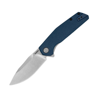 Kershaw Lucid Assisted Folding Knife 3.2in Plain Textured Blue GRN Stonewash