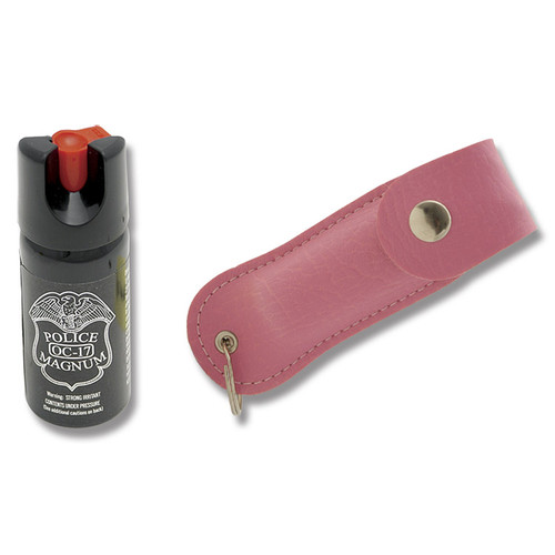 1/2oz Pepper Spray with Pink Vinyl Keyring Holster