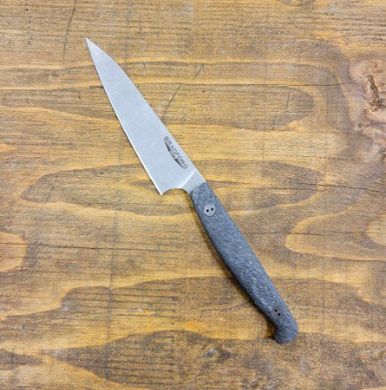 Bradford Paring Knife Carbon Fiber 3.8in Plain Stonewash Paring