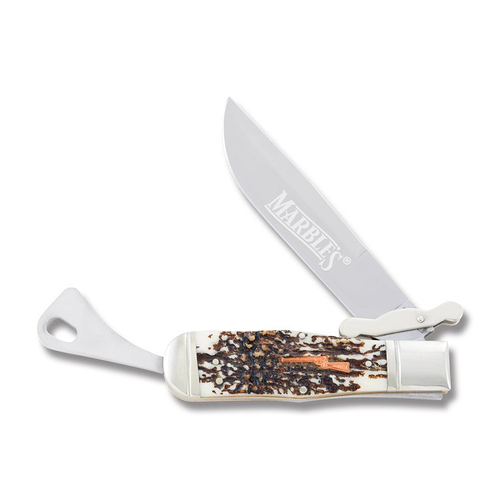 Marble's Imitation Stag Safety Folding Knife