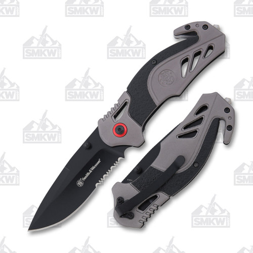 Smith & Wesson Red Accent Rescue Folding Knife