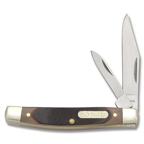 Old Timer Brown Sawcut Middleman Jack Folding Knife