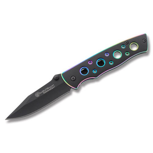 Smith & Wesson Extreme Ops Iridescent Folding Knife 2.87in Clip Point