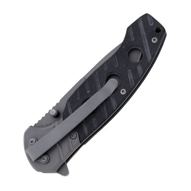 Smith & Wesson Clip Folding Knife 3.5in Gray Drop Point Blade 1100062