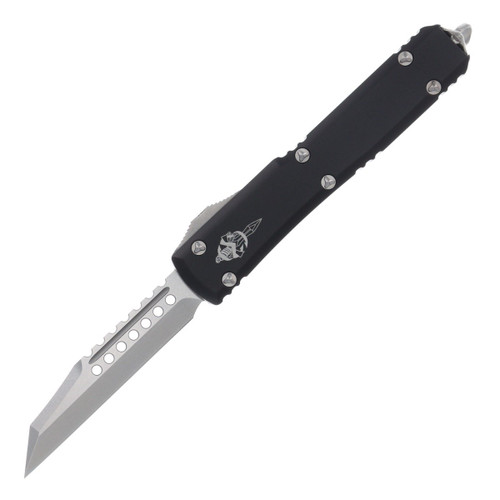 Microtech Ultratech Warhound Signature Series Out-The-Front Automatic Knife (S/E Stonewash | Black)