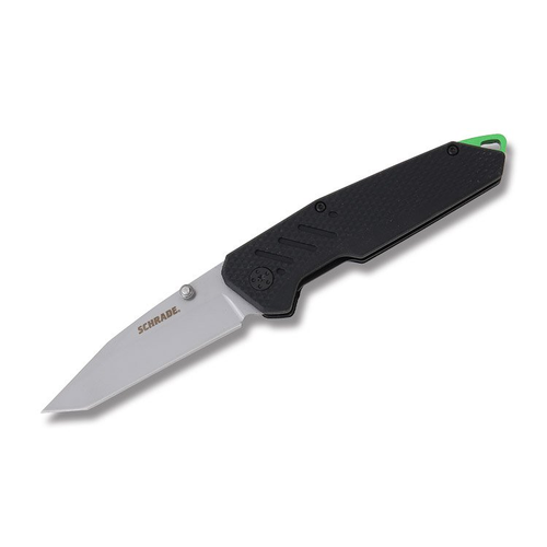 Schrade SCH705 Linerlock Black and Green Folding Knife