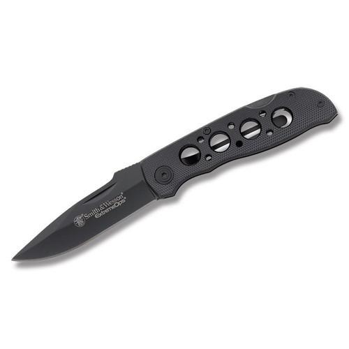 Smith & Wesson Extreme Ops Folding Knife Blackout Drop Point