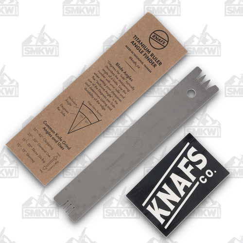 Knafs Blue Titanium Ruler and Knife Angle Finder