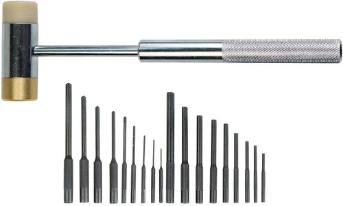 Wheeler Master Roll Pin Punch Set - 19 Piece Gunsmithing Kit