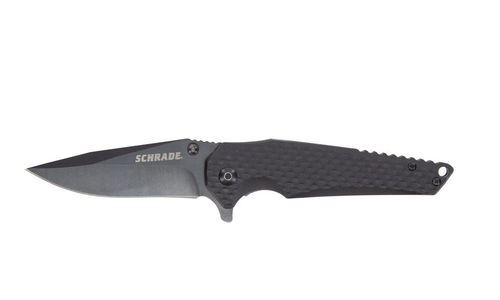 Schrade Fanatic Folding Knife 3.37in Plain Clip Point Blade