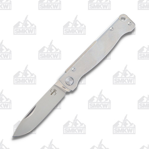 Boker Plus Atlas SW Folding Knife Stonewash Stainless Front Open