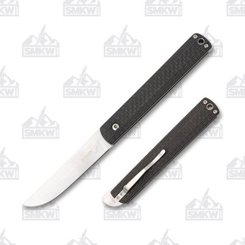 Boker Plus Wasabi Folding Knife 2.83in Satin Drop Point Carbon Fiber