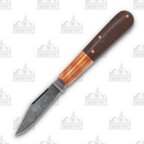 Boker Copper Burlap Micarta Single Blade Barlow Pocket Knife SMKW Exclusive