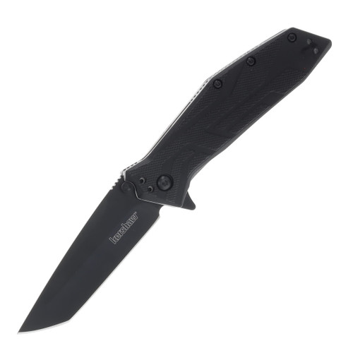 Kershaw Brawler Folding Knife 3 Inch Plain Black Oxide Tanto KS1990