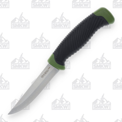 Boker Magnum Falun Olive and Black 3.94 Inch Plain Uncoated Drop Point
