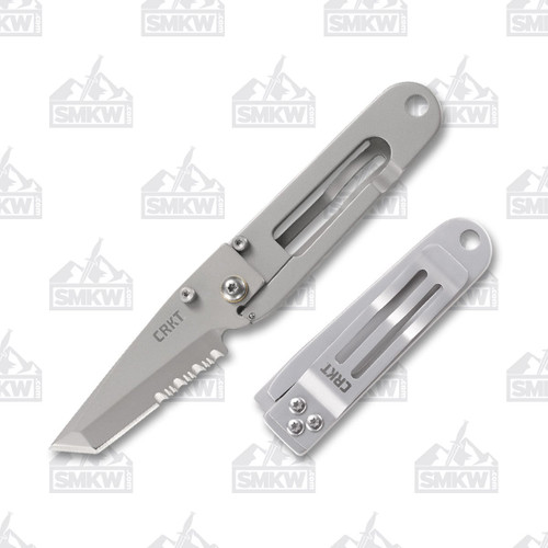 CRKT K.I.S.S. Folding Knife Stainless 2.25in Partially Serrated Tanto