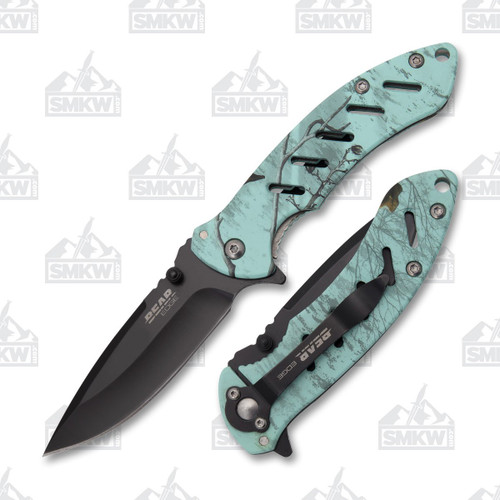 Bear & Son Bear Edge Brisk Folding Knife Teal Realtree Camo