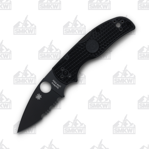 Spyderco Native 5 Folding Knife Black 2.95in Partially Serrated Blade