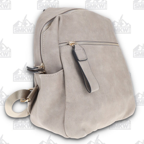 Fabigun Backpack Purse Grey Concealed Carry