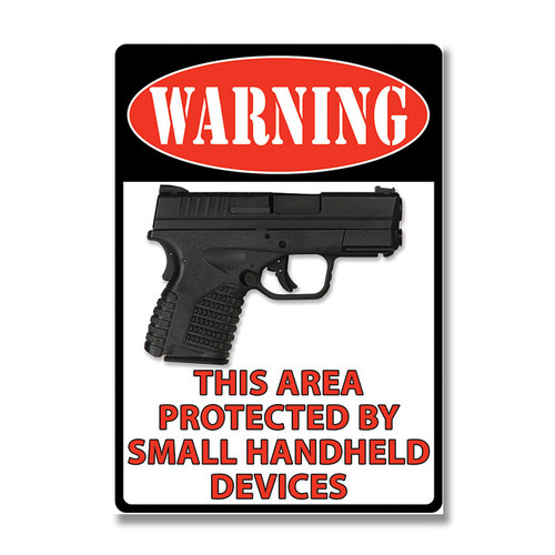 Warning Area Protected Tin Sign