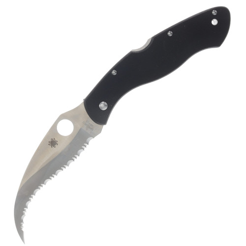 Spyderco Civilian Folding Knife 4.09in Satin Serrated Blade SPC12GS
