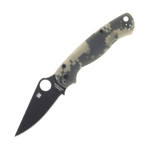 Spyderco Para Military 2 Digital Camo Folding Knife 3.45in Black Blade