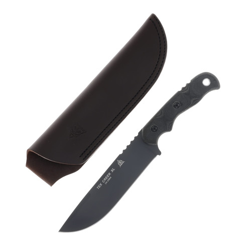 TOPS Tex Creek XL Snipe Fixed Blade Knife 6.13in Plain Grey