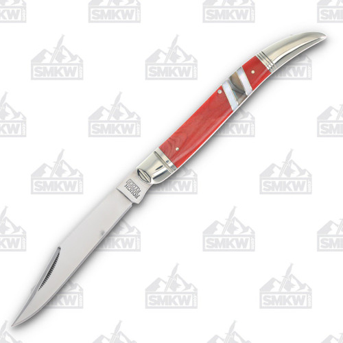 Rough Ryder Red Smooth Bone Large Toothpick Folding Knife