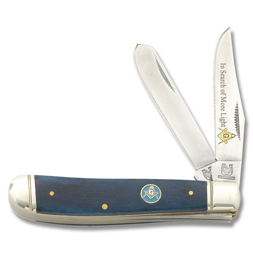 Rough Ryder Tribute to Free Masonry Mini Trapper Folding Knife