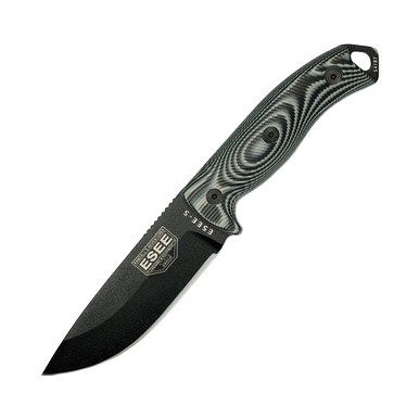 ESEE 5 Fixed Blade Gray and Black 3D G10 5.25in Plain ESEE5PB002