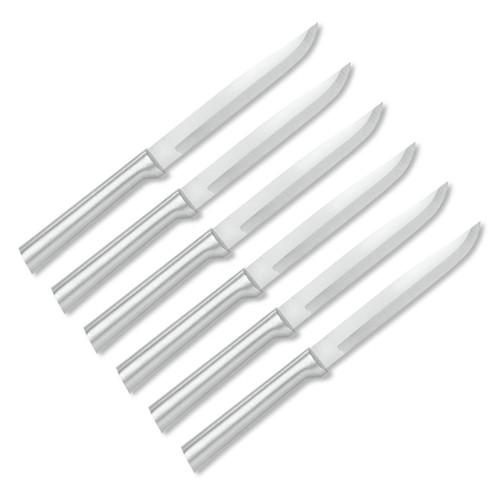 Rada 6 Piece Kitchen Utility Steak Knives Gift Set Aluminum