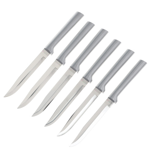 Rada 6 Piece Kitchen Utility Steak Knives Gift Set Aluminum RS06