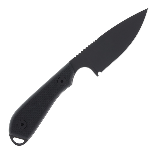 White River M1 Pro Black Textured G10 Black Coated Fixed Blade Smoky