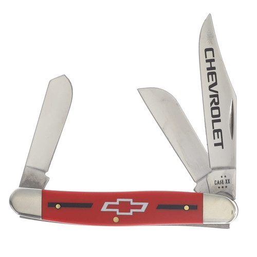 Case XX Chevrolet Red Synthetic Medium Stockman Folding Knife CA33705