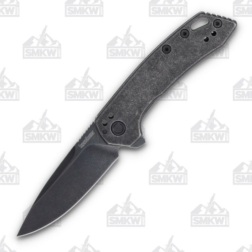 Kershaw Radar Assisted Folding Knife Blackwash 2.9in Drop Point Blade