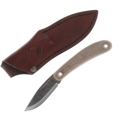 Condor Tool and Knife Zolya Fixed Blade Tan Micarta 2.9in Clip Point CTK60731