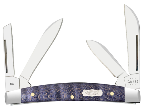 Case Purple Curly Maple Ichthus Small Congress Folding Knife