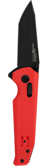 SOG Vision XR LTE Red Folding Knife 3.36in Plain Black Tanto Blade