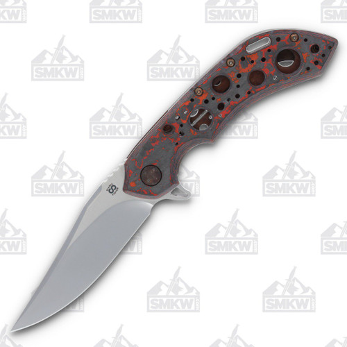 Olamic Wayfarer 247 Folding Knife T-068B Bowie Lava Flow (Antique Acid Rain)